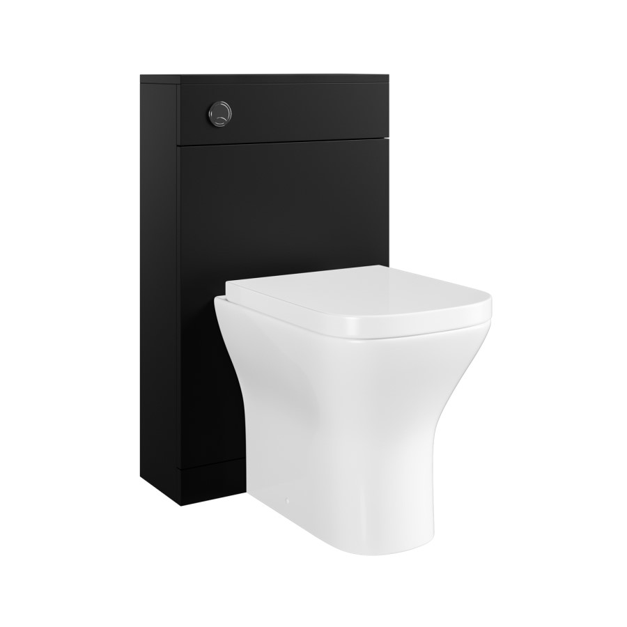 500mm Black Back to Wall Toilet Unit Only - Ashford