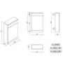 500mm Black Back to Wall Toilet Unit Only - Ashford