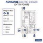 Triton Aspirante 8.5kw Brushed Steel Electric Shower