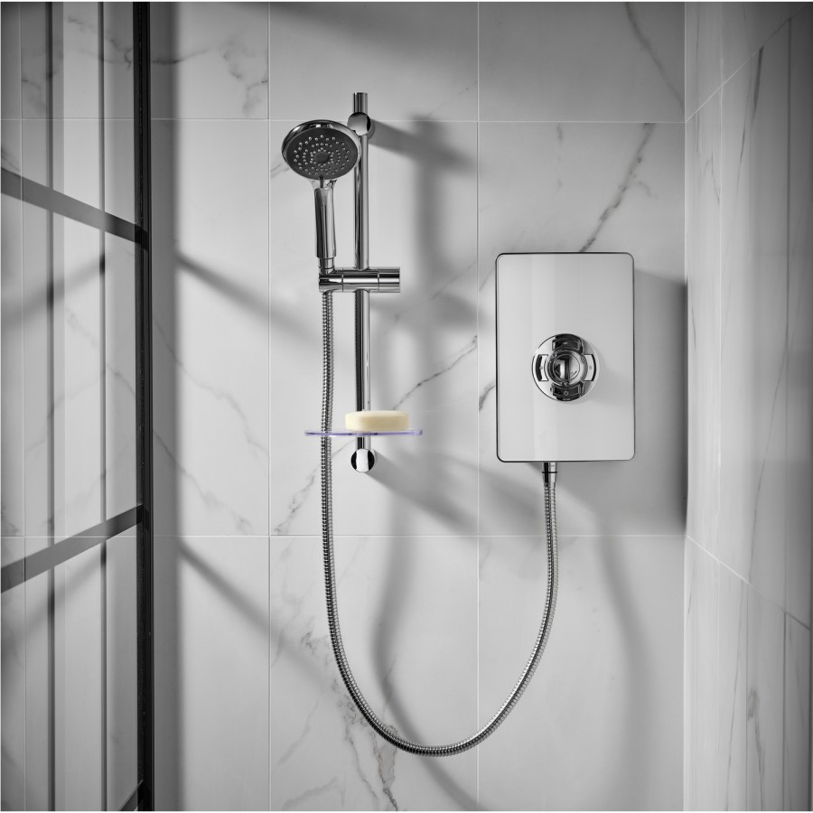 Triton Aspirante 8.5kw Gloss White Electric Shower