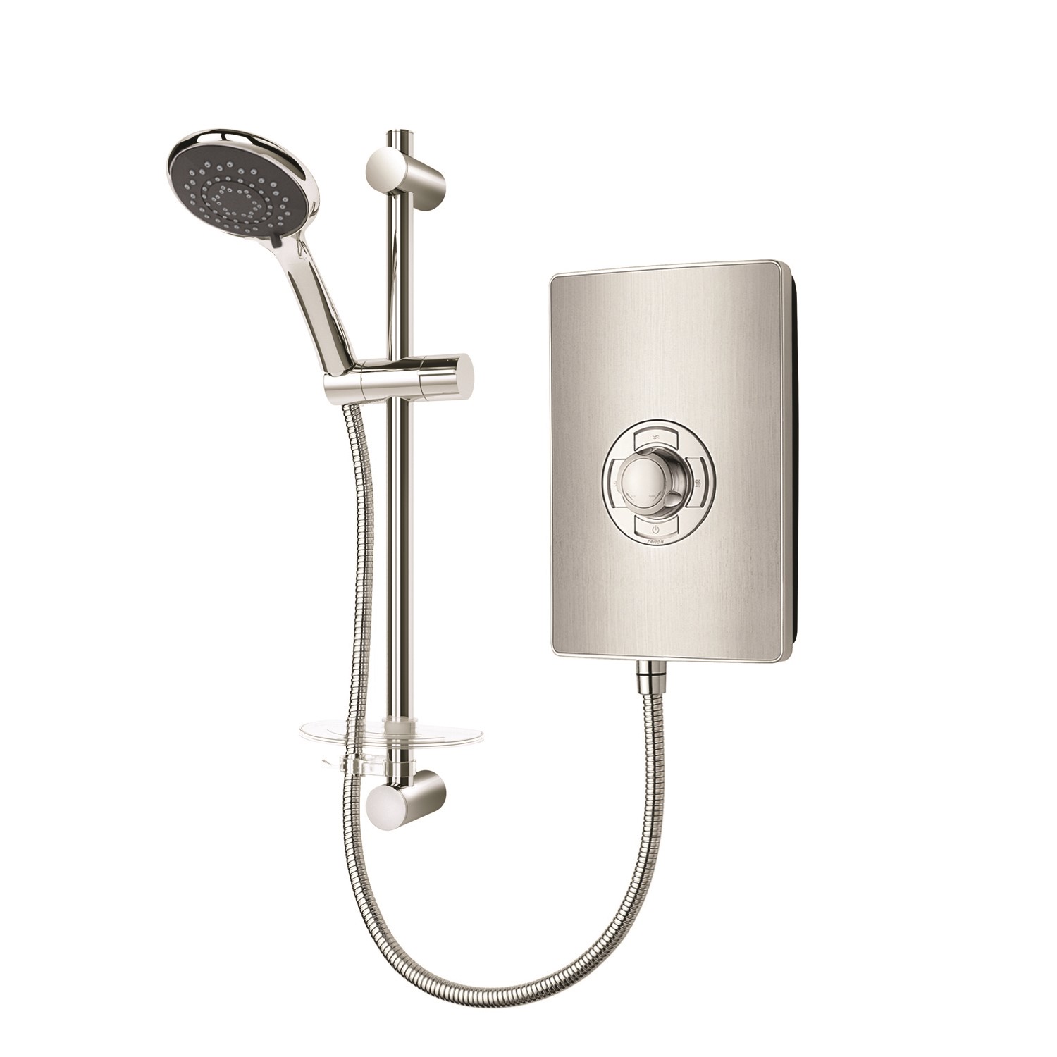 Triton Showers Grey Triton Aspirante 9.5Kw Brushed Steel Electric Shower