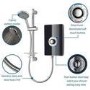 GRADE A1 - Triton Aspirante 9.5kw Electric Shower - Gloss Black