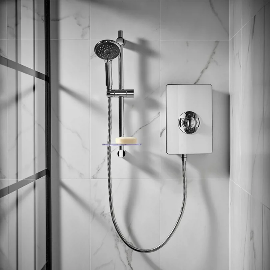 Triton Aspirante 9.5kW Gloss White Electric Shower