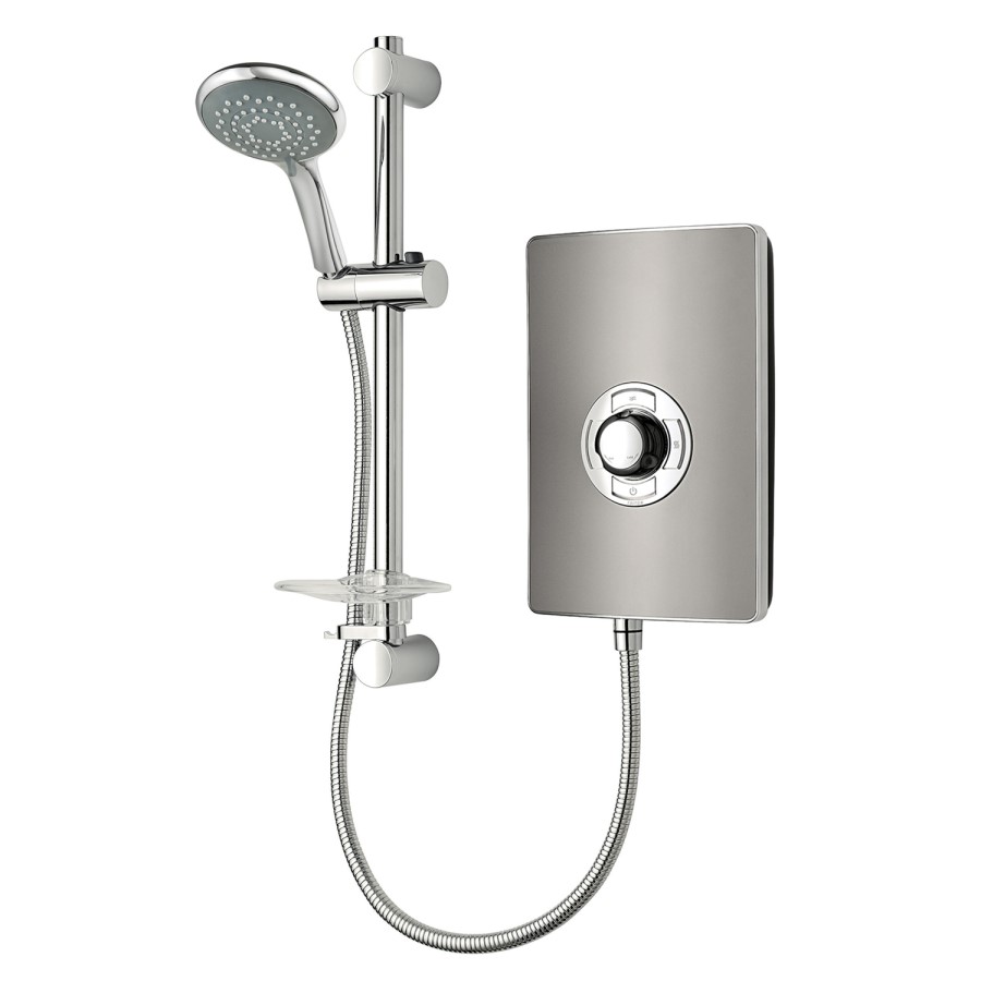 GRADE A1 - Triton Aspirante 9.5kw Electric Shower - Gun Metal