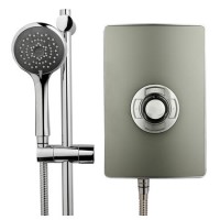 GRADE A2 - Triton Aspirante 9.5kW Gun Metal Electric Shower