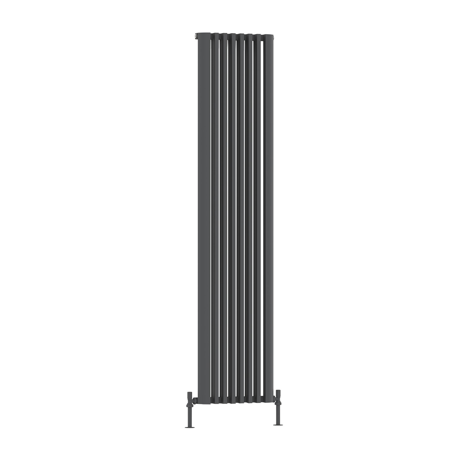 Corner Rounded Radiator Anthracite Anthracite Vertical Single Panel Corner Traditional Radiator 1800 x ...