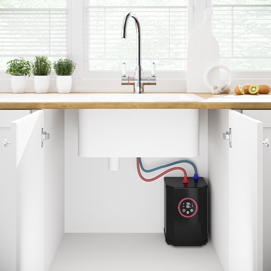 Chrome 3 in 1 Boiling Hot Kitchen Mixer Tap with 3L Boiler and Filter - Pronto Astrid