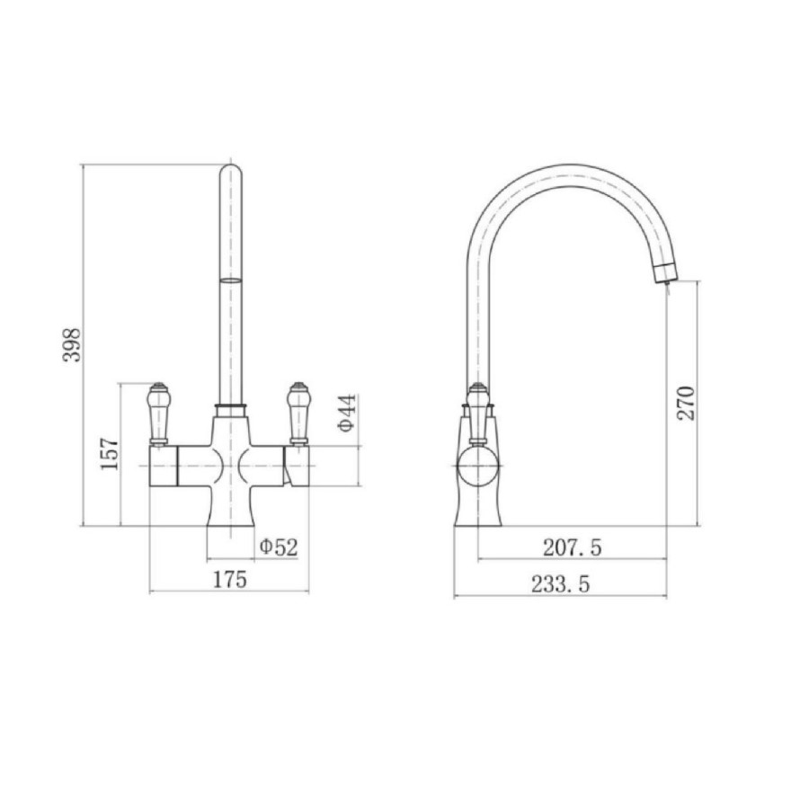 Chrome 3 in 1 Instant Boiling Hot Kitchen Mixer Tap with 2.4L Boiler - Pronto Astrid