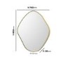 Pebble Brass Backlit Heated Bathroom Mirror with Lights 760 x 800mm - Aster
