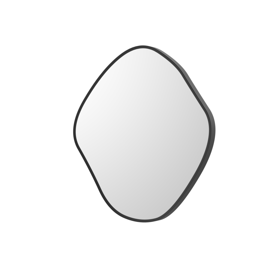 ONLY OPENED - Pebble Black Backlit Heated Bathroom Mirror with Lights 760 x 800mm - Aster