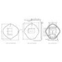 Pebble Black Backlit Heated Bathroom Mirror with Lights 760 x 800mm - Aster