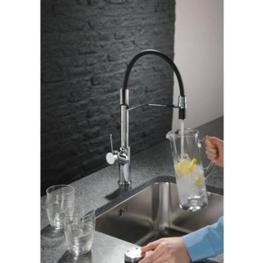 Abode AT2056 Swich Water Filter Diverter Square Handle with Hard Water Filter - Chrome