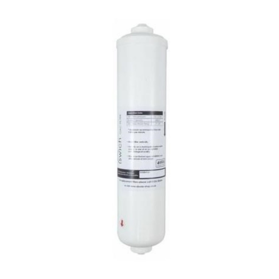Abode AT2056 Swich Water Filter Diverter Square Handle with Hard Water Filter - Chrome
