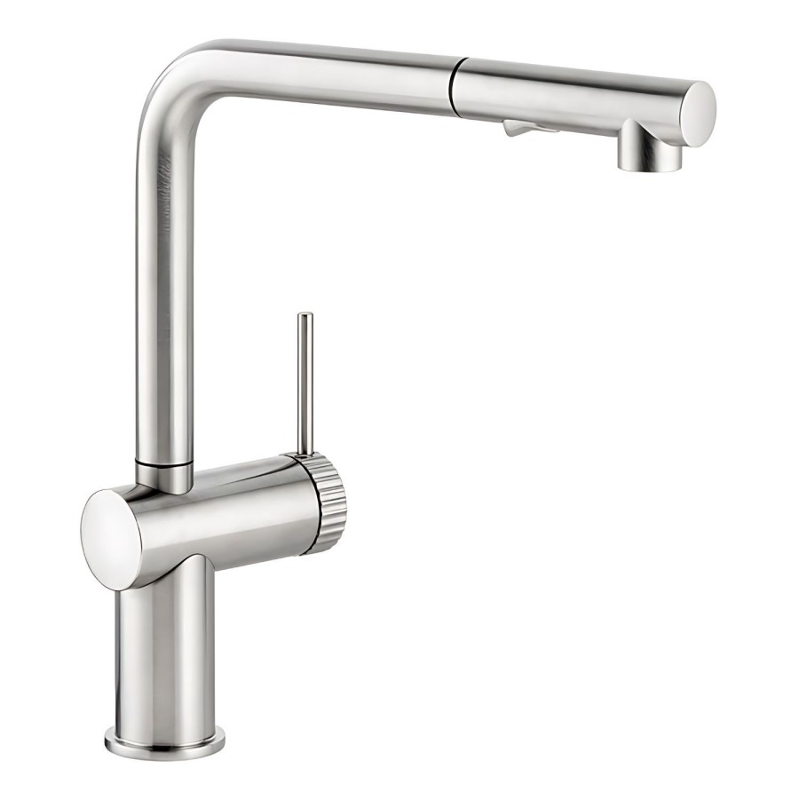 ONLY OPENED - Abode Fraction Pull Out Kitchen Mixer Tap - Brushed Nickel