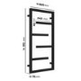 Black Designer Towel Radiator 915 x 500mm - Atka