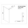 1000mm Black Smoked Glass Shower Screen for Wet Room & Walk In Shower - Atlas