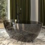 Black Freestanding Double Ended Transparent Resin Bath 1700 x 750mm - Aurea