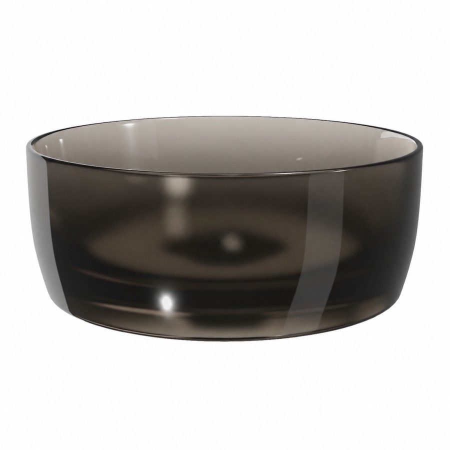 Black Round Transparent Resin Countertop Basin 400mm - Aurea