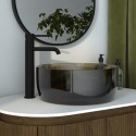 AUREA400 Amber Round Transparent Resin Countertop Basin 400mm - Aurea