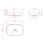 Amber Rectangular Transparent Resin Countertop Basin 600mm - Aurea