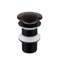 Black Transparent Click Clack Unslotted Basin Waste - Aurea