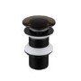 Black Transparent Click Clack Unslotted Basin Waste - Aurea