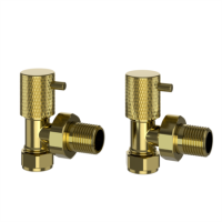 Brass Knurled Round Angled Radiator Valves Brass Knurled Round Angled Radiator Valves