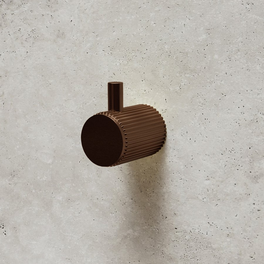 Bronze Knurled Towel Hook - Arissa