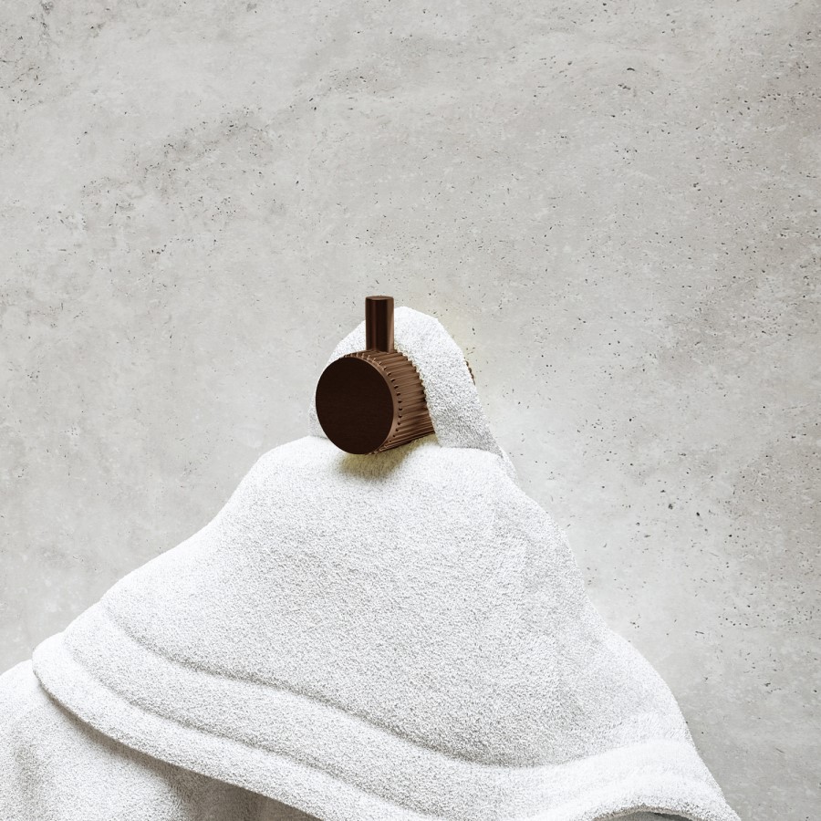 Bronze Knurled Towel Hook - Arissa