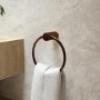 Bronze Knurled Towel Ring - Arissa