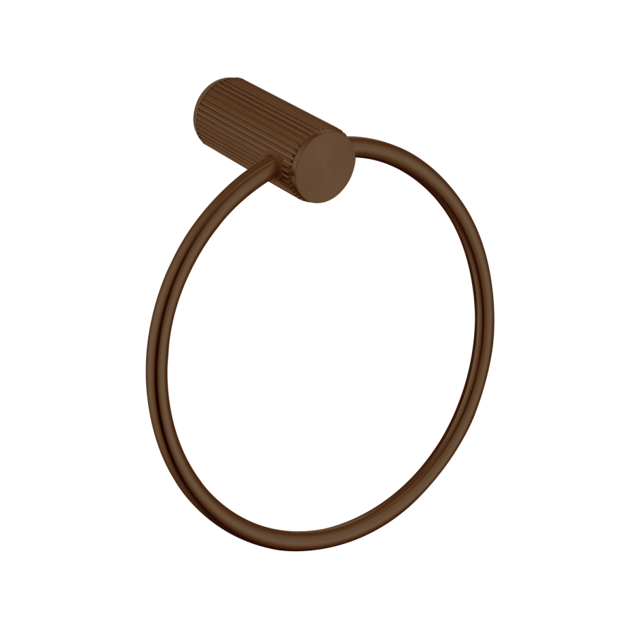 Bronze Knurled Towel Ring - Arissa