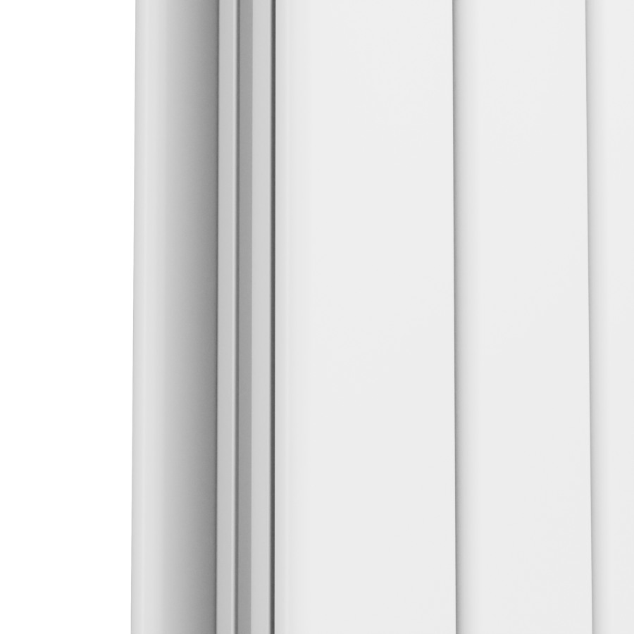 Eco Eleganza White Vertical Flat Designer Aluminium Radiator 1800x600mm Double Panel 5856 BTU