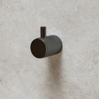 Gunmetal Knurled Towel Hook - Arissa Gunmetal Knurled Towel Hook - Arissa