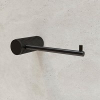 Black Knurled Toilet Roll Holder - Arissa Black Knurled Toilet Roll Holder - Arissa