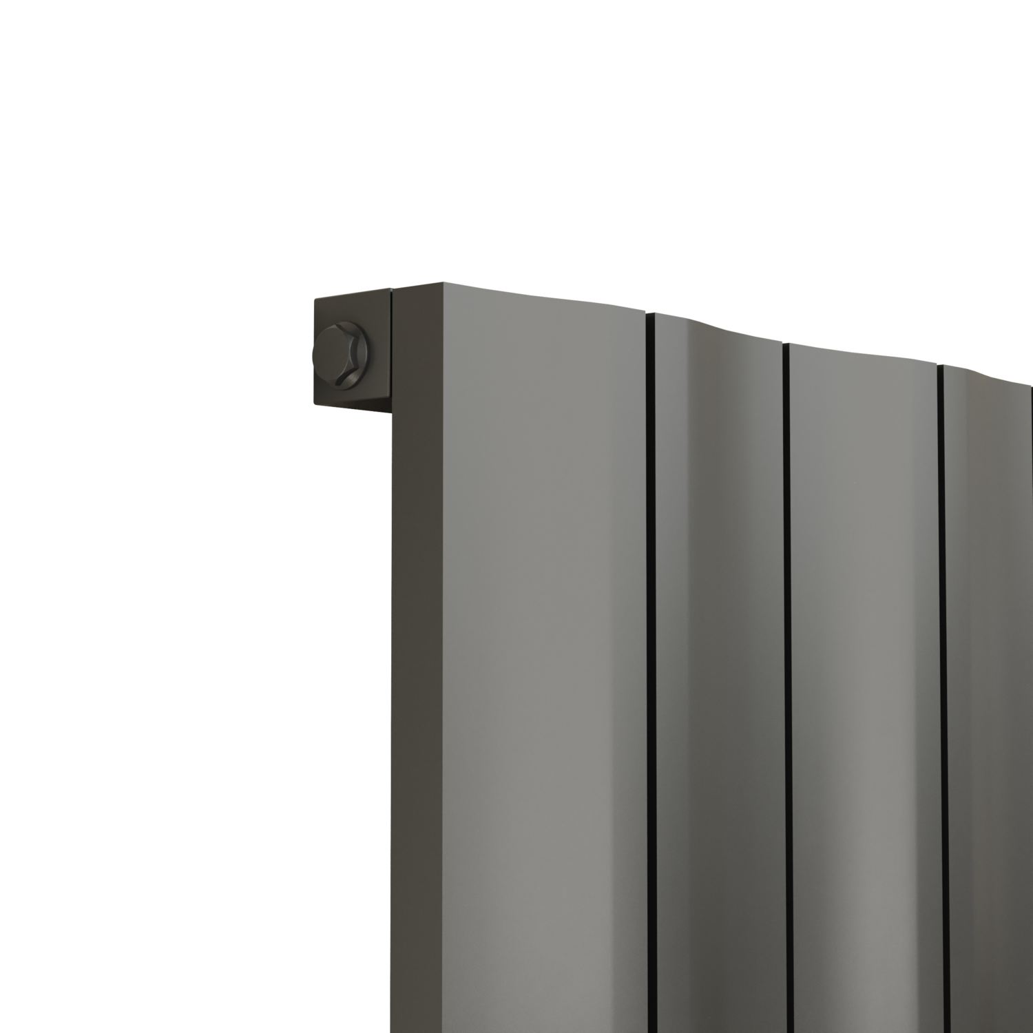 Grey Wave Radiator Eco Vivante Anthracite Vertical Wave Designer Aluminium Radiator ...