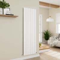 Eco Vivante White Vertical Wave Designer Aluminium Radiator 1800x565mm Single Panel 4508 BTU Eco Vivante White Vertical Wave Designer Aluminium Radiator 1800x565mm Single Panel 4508 BTU