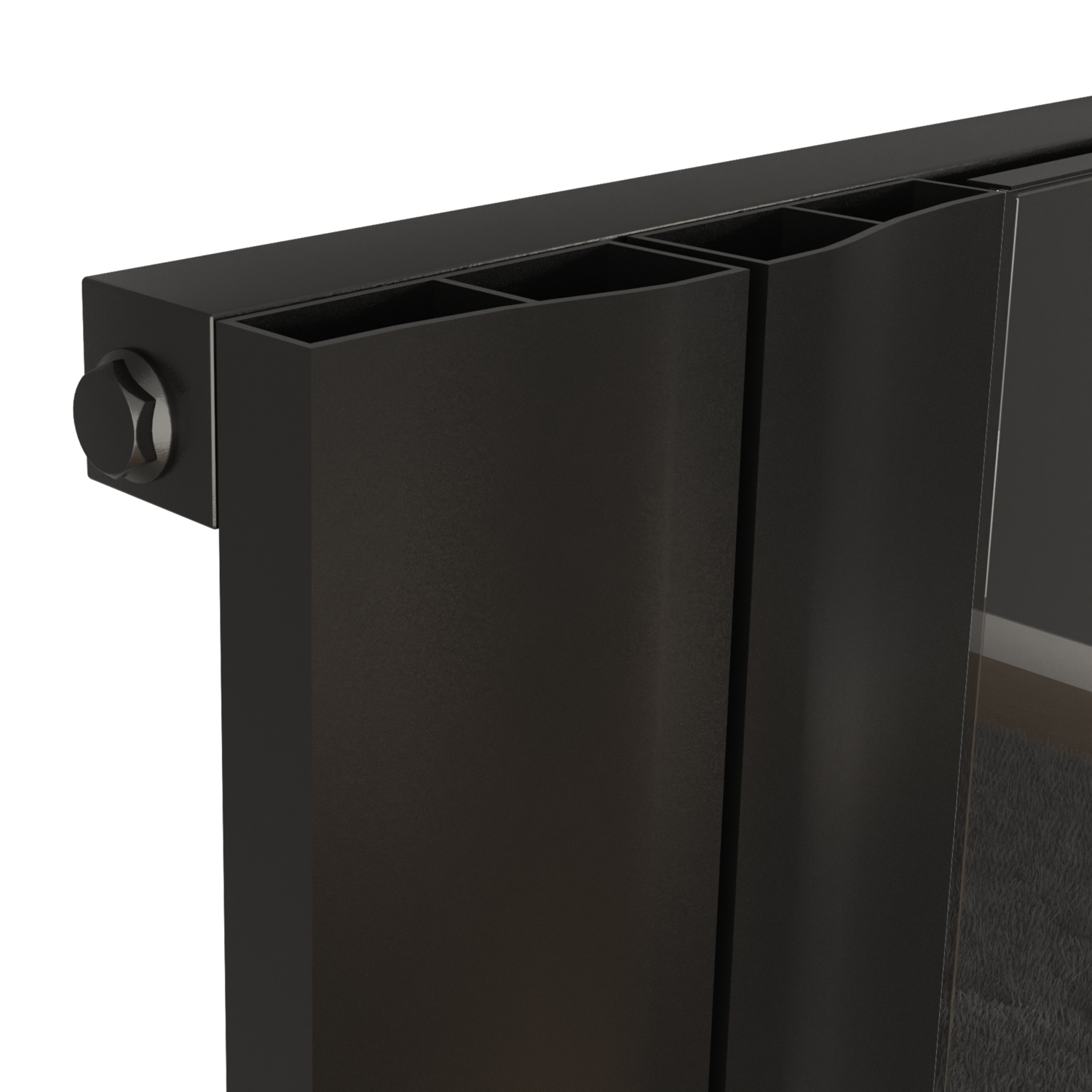 Vertical Wave Radiator Eco Specchio Midnight Black Vertical Wave Mirror Designer Aluminium ...