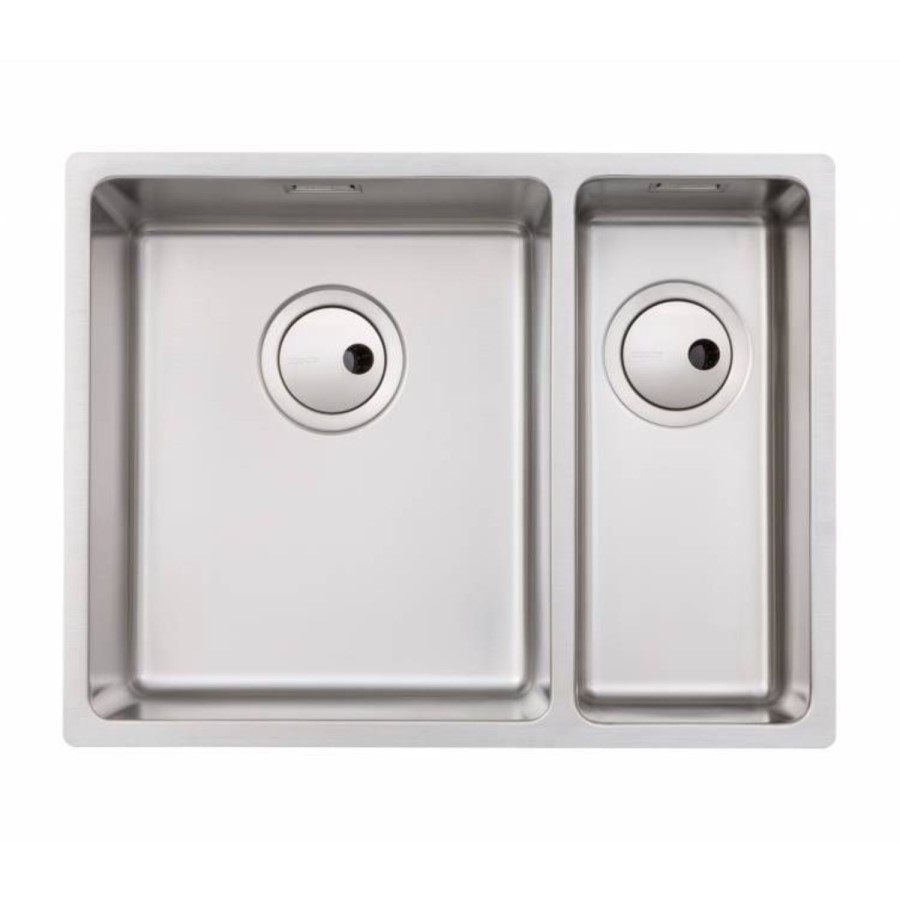 ONLY OPENED - Refurbished Abode Matrix R15 1.5 Bowl Kitchen Sink - Stainless Steel