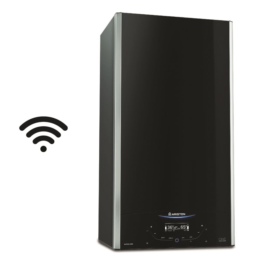 Ariston Alteas One Net 35 Kw Black A+ Combi Boiler with Alexa WiFi with Free Cube R Net and Horizontal Flue Kit  - 12 Year warranty