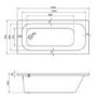 Sochi Round Style Single Ended Straight Standard Bath - 1500 x 700mm