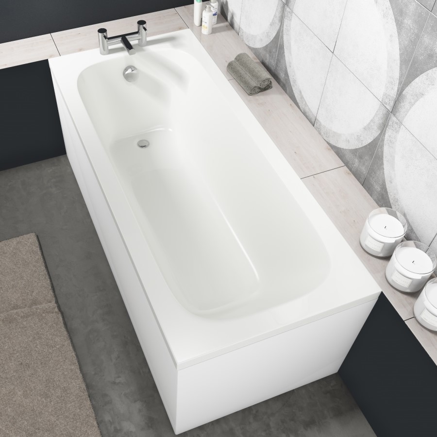 Sochi Round Style Single Ended Straight Standard Bath - 1600 x 700mm