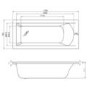 Rouen Single Ended Square Style Standard Bath - 1700 x 750mm