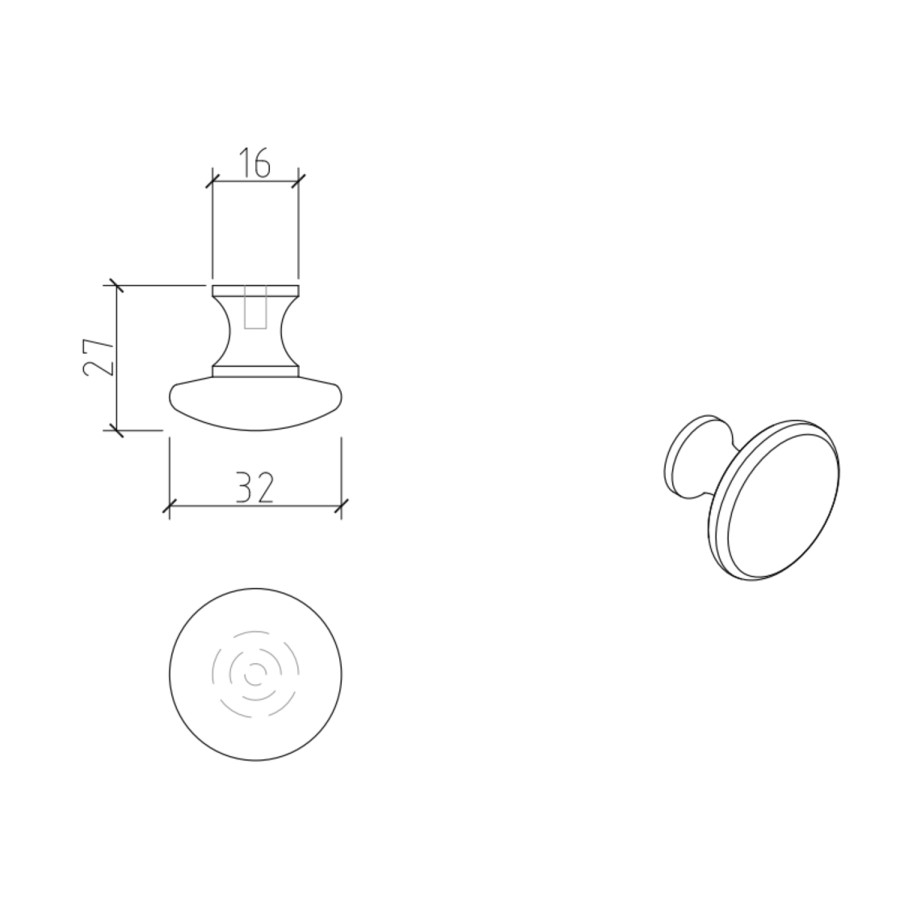 Black Nickel Round Handle - Baxenden