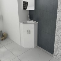 Anya White Corner 400mm Basin Vanity Unit with Basin