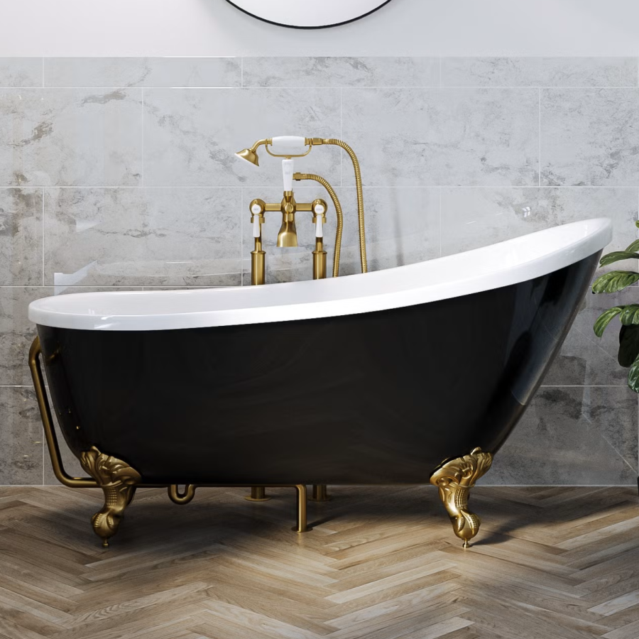 Traditional Exposed Bath Trap - Brushed Brass