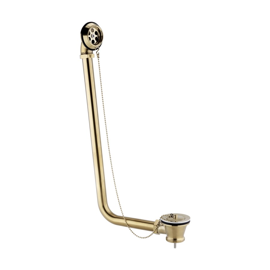 Traditional Exposed Bath Waste - Brushed Brass