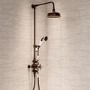 Brushed Bronze Traditional Thermostatic Mixer Shower Set with Slide Rail Kit & Hand Shower - Camden
