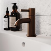 Brushed Bronze Cloakroom Mono Basin Mixer Tap - Arissa