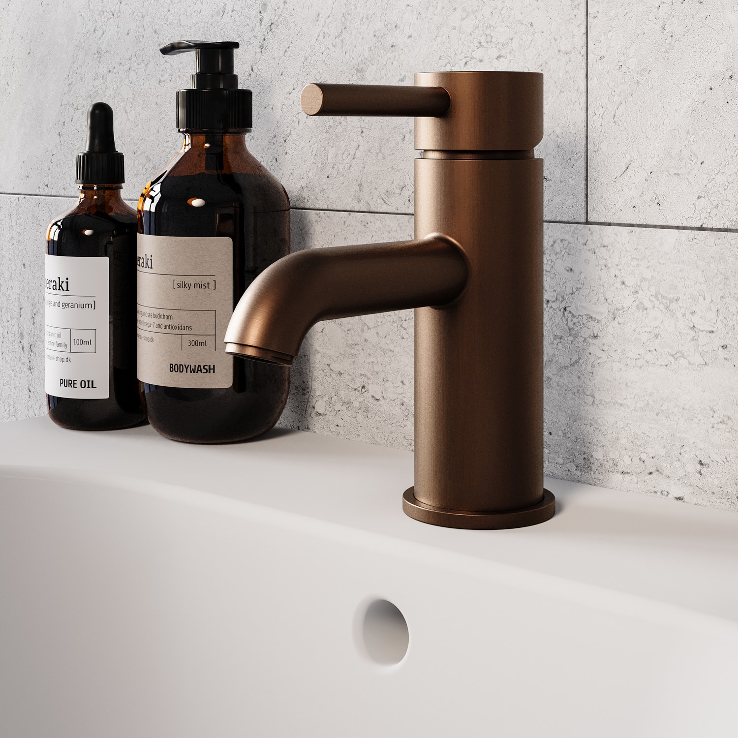 Arissa Bronze Brushed Mono Basin Mixer Tap