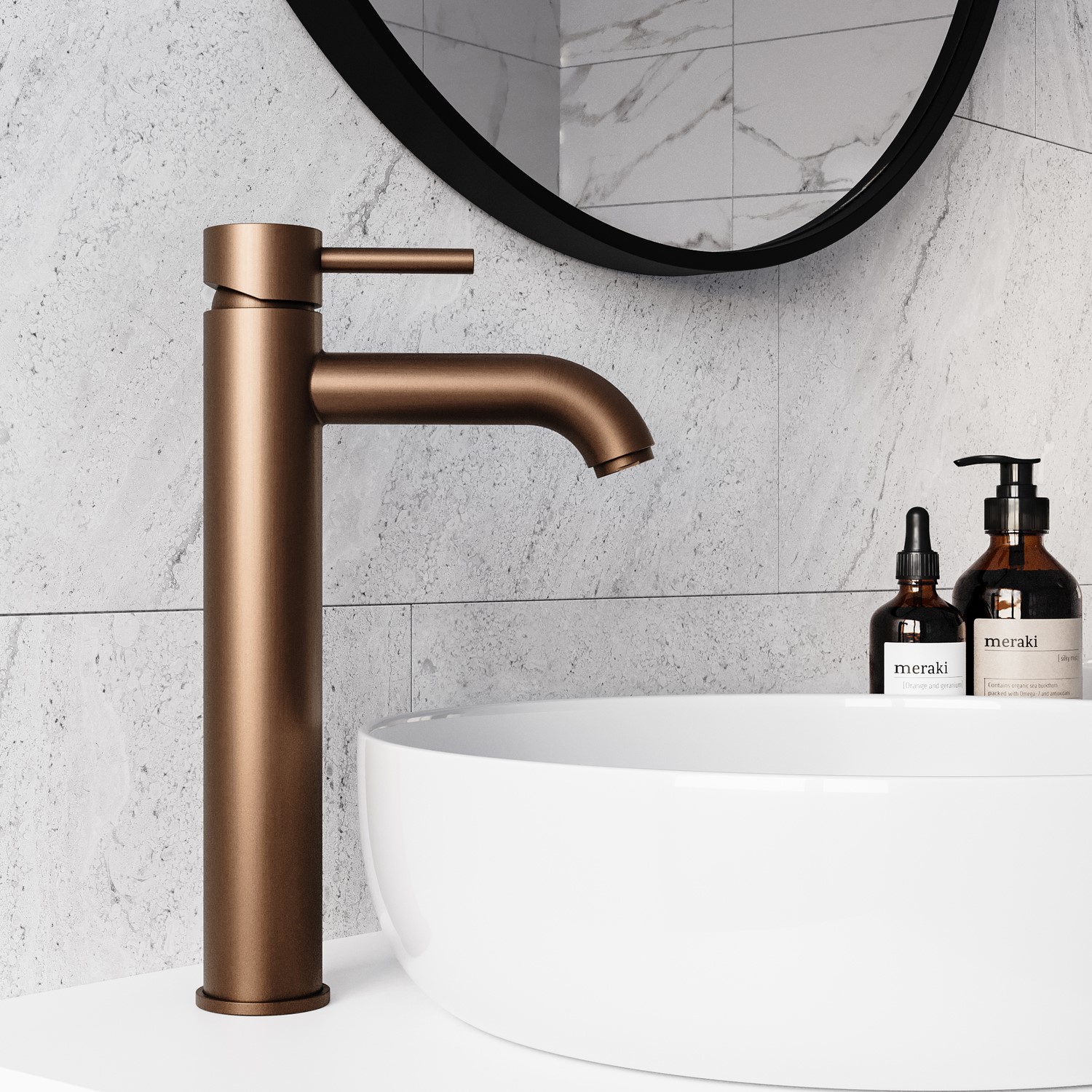 Arissa Bronze Brushed Tall Basin Mixer Tap